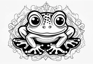 Funny frog tattoo idea