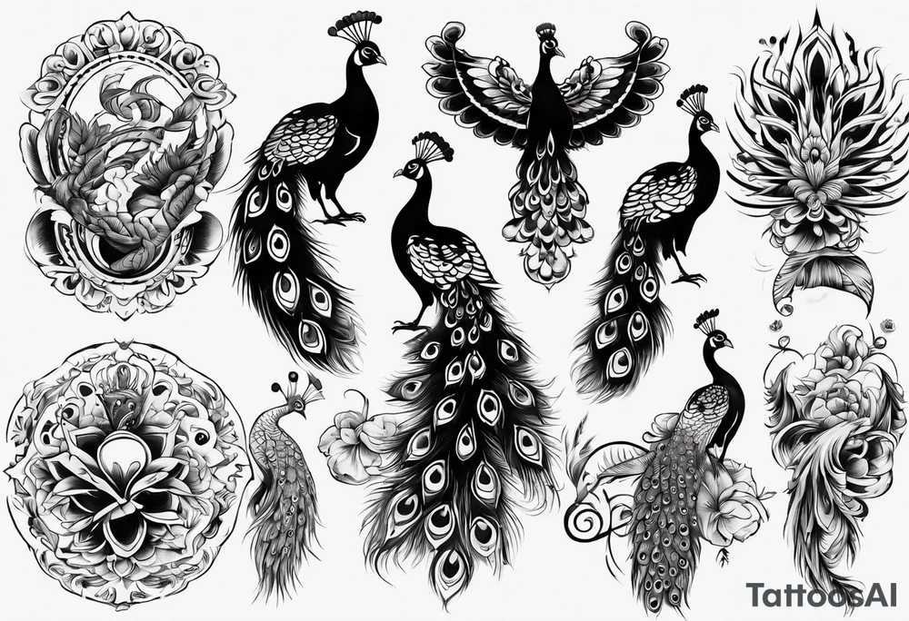 peacock tattoo idea