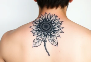 Sunflower quarter sleeve feminine tattoo idea