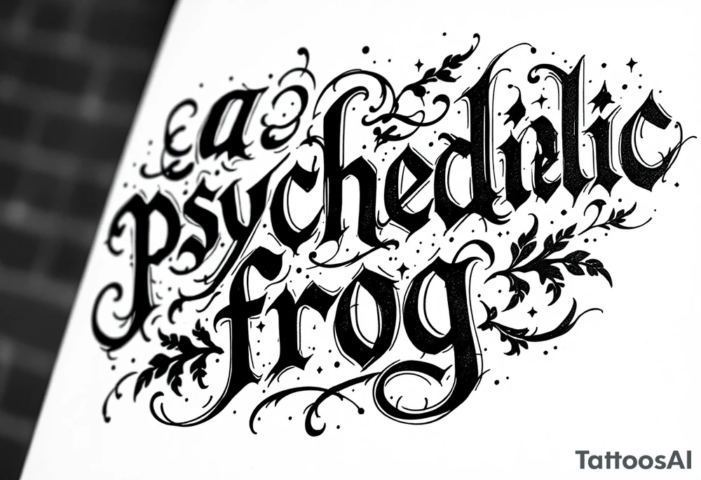 a psychedelic frog tattoo idea