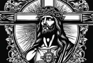 The passion, crucifixition and ressurection of jesus Christ tattoo idea