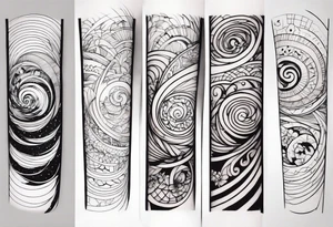 spiral around arm down to the forearm tattoo idea