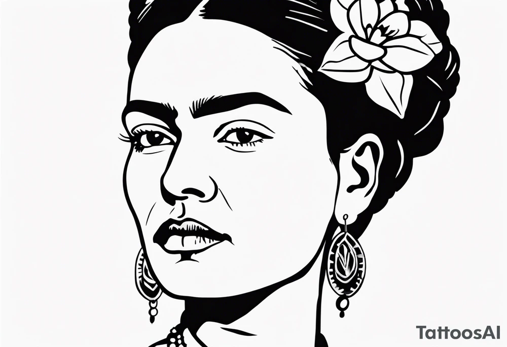 Frida Kahlo Portrait tattoo idea
