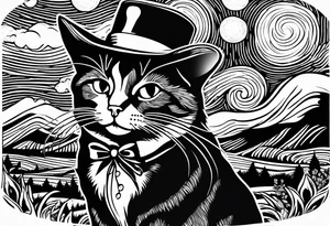 Dog cat tattoo idea