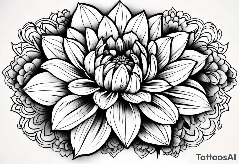 Dahlia tattoo idea