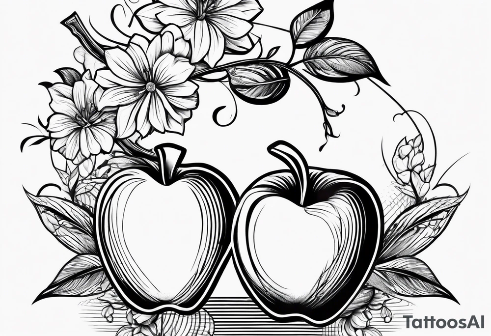 Teacher Apple tattoo idea