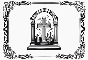Tombstone tattoo design but no cross tattoo idea