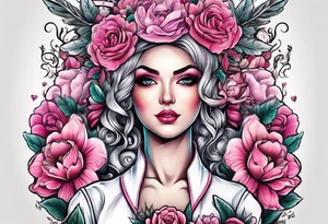 Flowers
Pink
Nurse tattoo idea