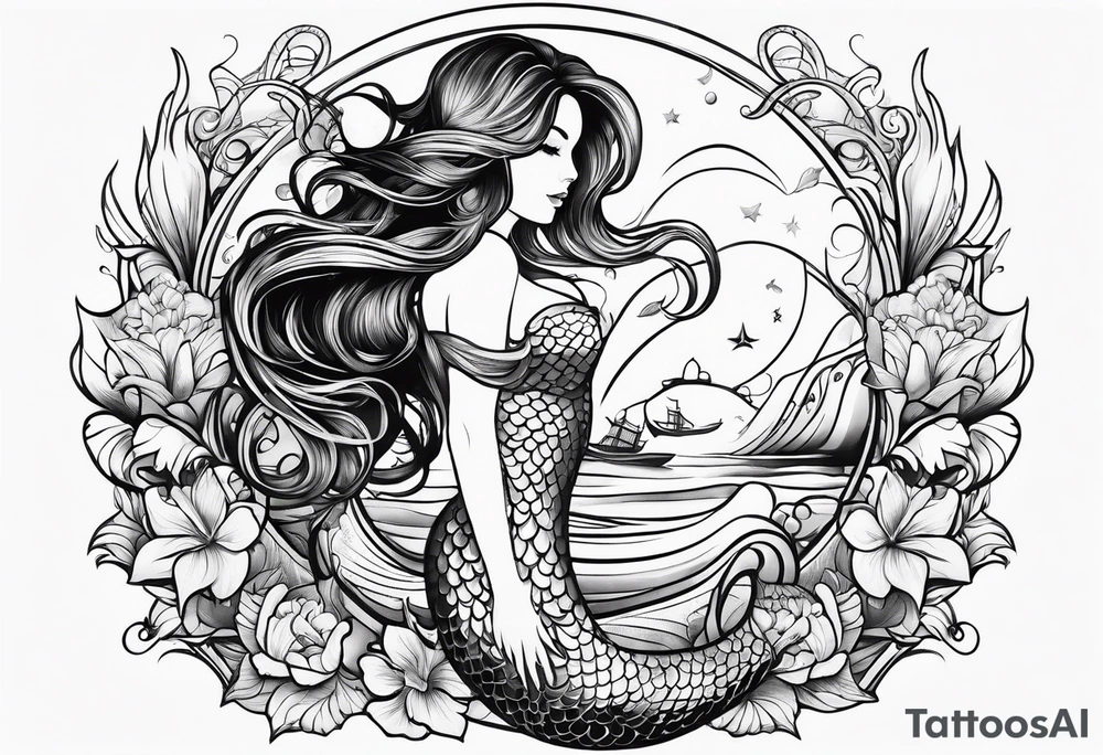 Mermaid tattoo idea