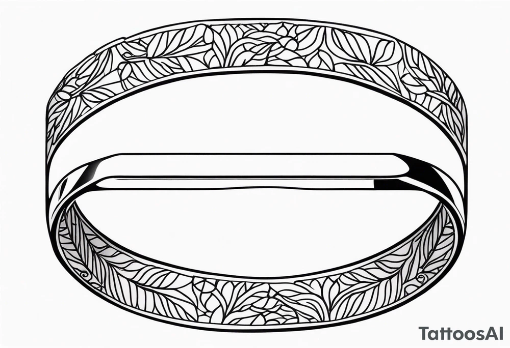 Wedding band tattoo for man tattoo idea