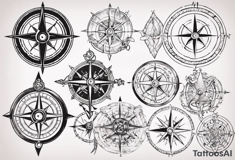 viking compass tattoo idea