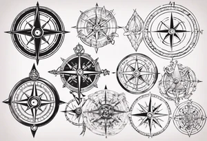 viking compass tattoo idea