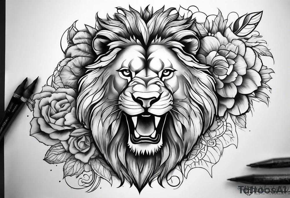 Creating a tattoo sleeve design that incorporates a lion,eagle, and ant tattoo idea