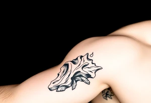 flame and wood tattoo idea