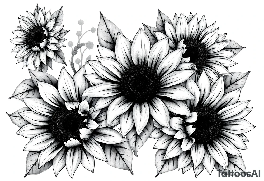 Sunflowers tattoo idea