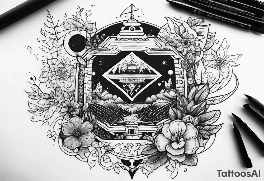 Treasure hunt tattoo idea