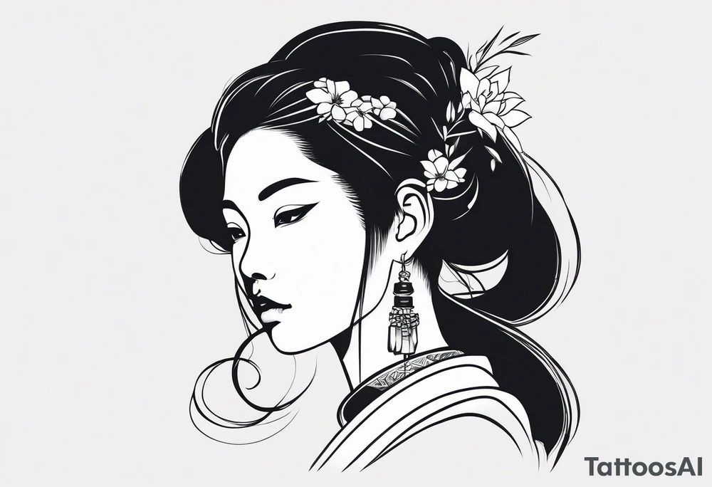 chinese girl tattoo idea