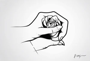 small as finger, love meaning tattoo idea