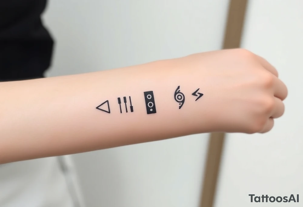 play , pause , stop , rewind tattoo idea