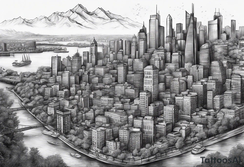 City under siege tattoo idea