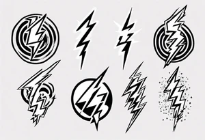 Multiple lightning strikes tattoo idea