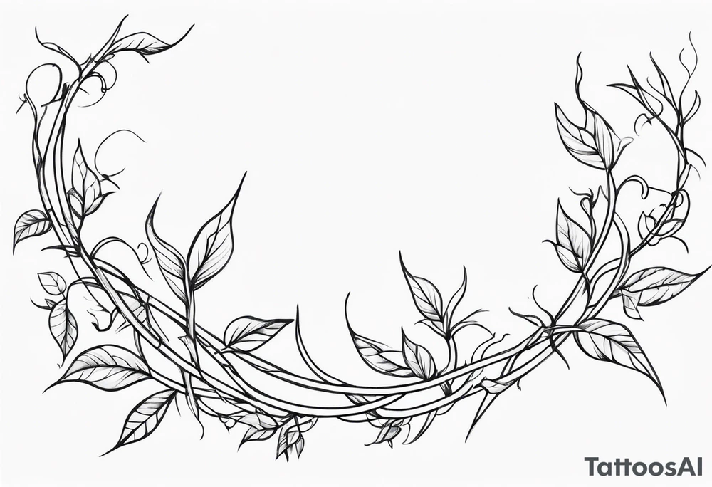 vines tattoo with thorns, randomly positioned from shoulder down tattoo idea