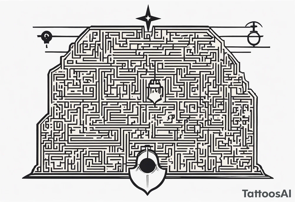 Bell, Maze, tracks, North Star, Graveyard, Mask, Eternal, Rewind, tattoo idea