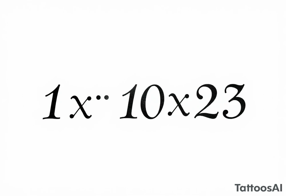 1x10^23 tattoo idea