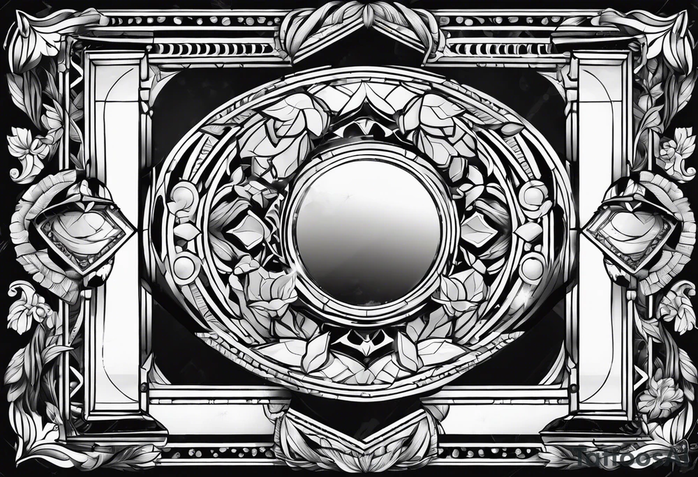 Variety of mirrors frames flash sheet tattoo idea