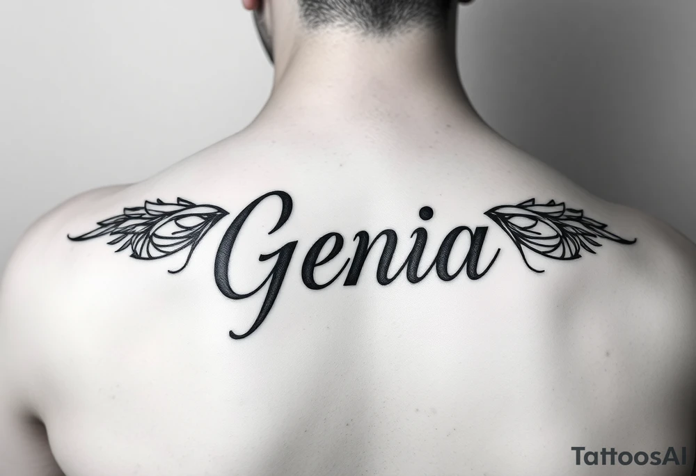 Tattoo with name Genia tattoo idea