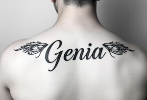 Tattoo with name Genia tattoo idea