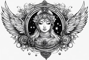 time and space tattoo idea