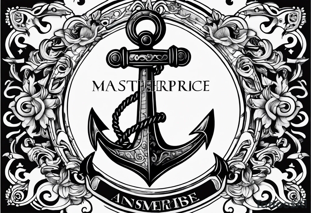 an anchor with the words para siempre 
surrounding it tattoo idea