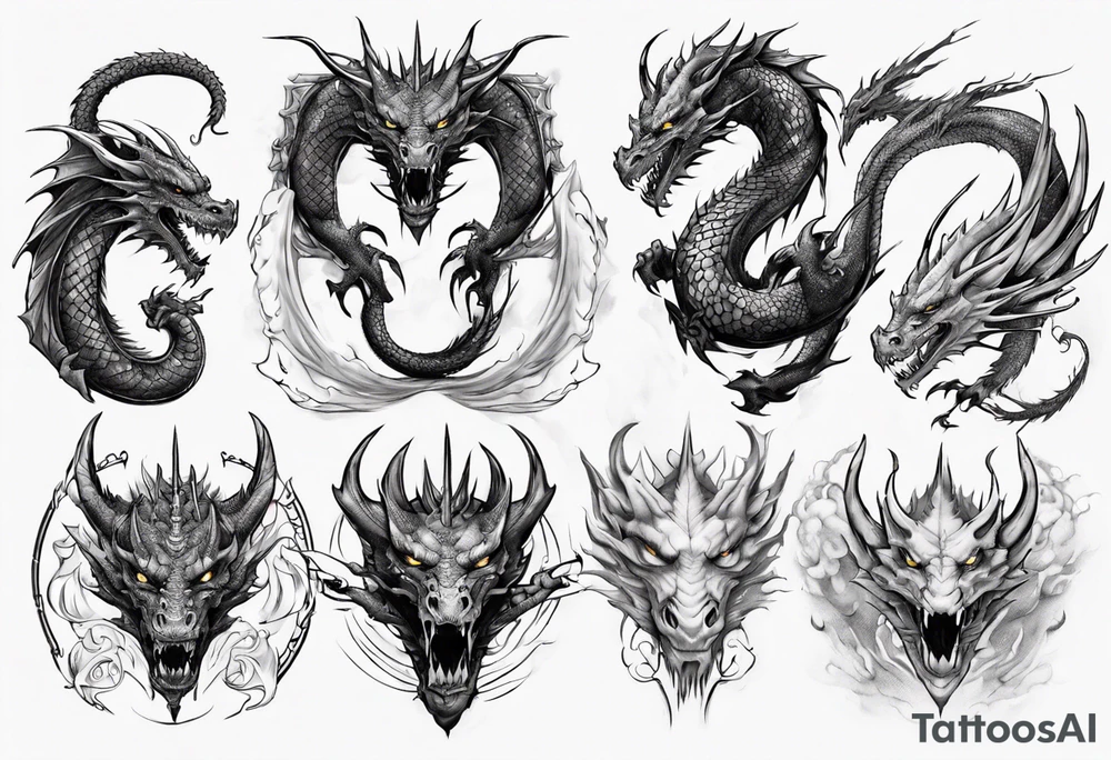 Dragon back piece tattoo idea