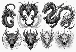 Dragon back piece tattoo idea