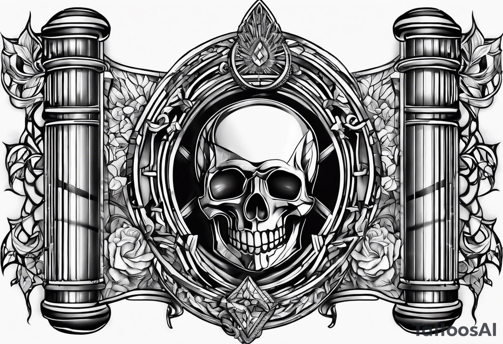 jewel behind bars tattoo idea