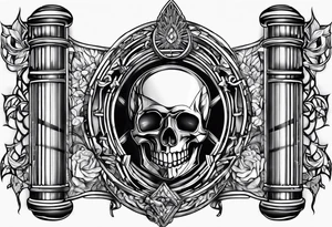 jewel behind bars tattoo idea