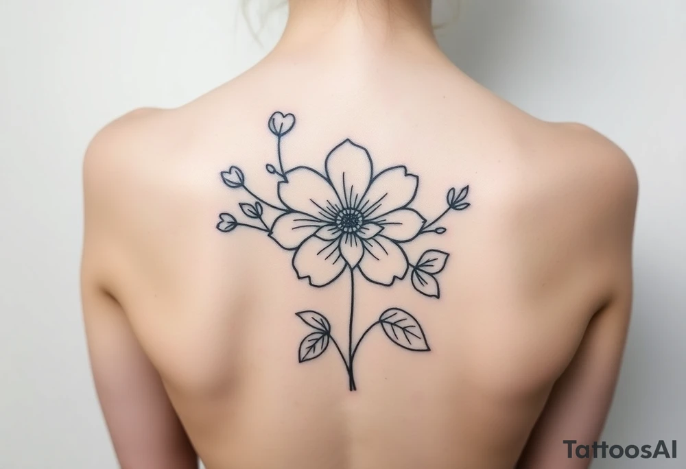 Addiction recovery flower tattoo idea