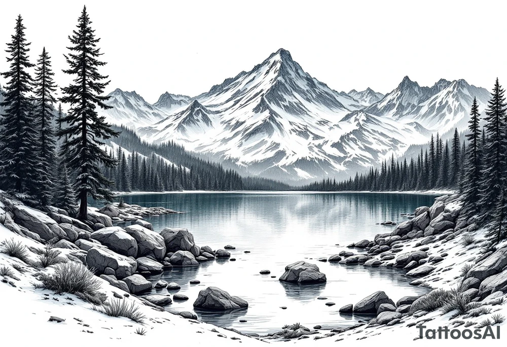 emerald bay lake tahoe tattoo idea