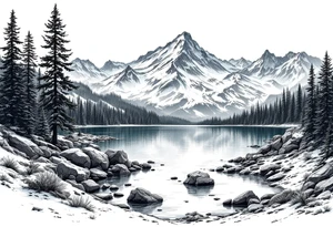 emerald bay lake tahoe tattoo idea