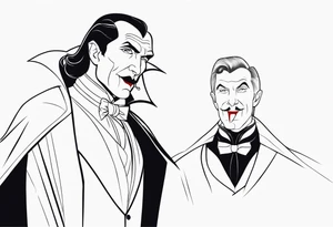 dracula inspired tattoo for the backhand tattoo idea