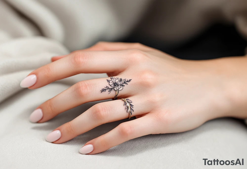 A thin, delicate ring tattoo tattoo idea