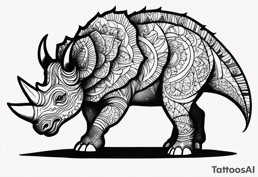 Triceratops tattoo idea