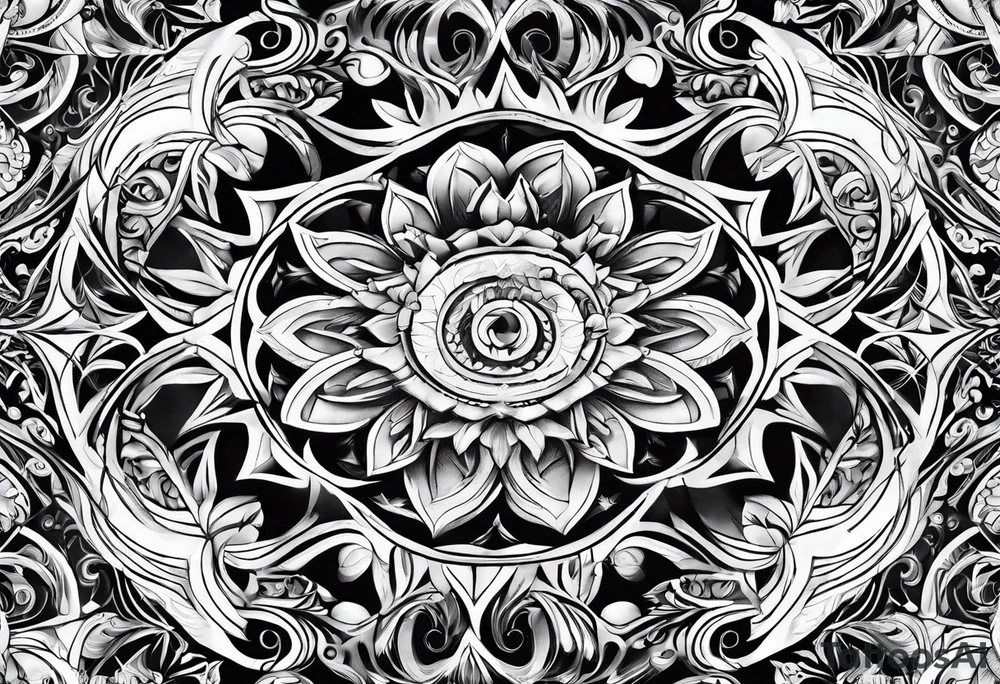 repeating Ice crystal swirl tattoo idea