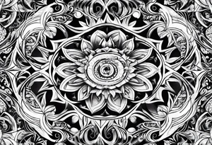 repeating Ice crystal swirl tattoo idea