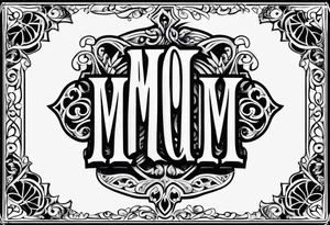 mom gothic letters tattoo idea