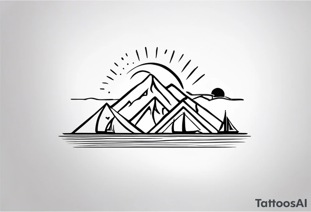 a minimalistic, very small, fine line tattoo symbolizing my love to travel the world and explore new cultures while also including a symbol of my roots, my family and friends, who I am very grateful for tattoo idea