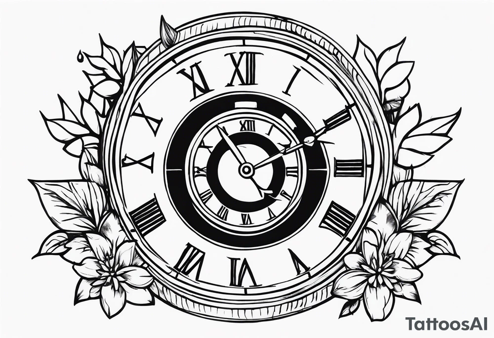 Time money tattoo idea