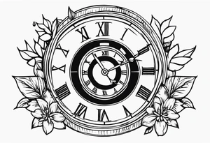Time money tattoo idea