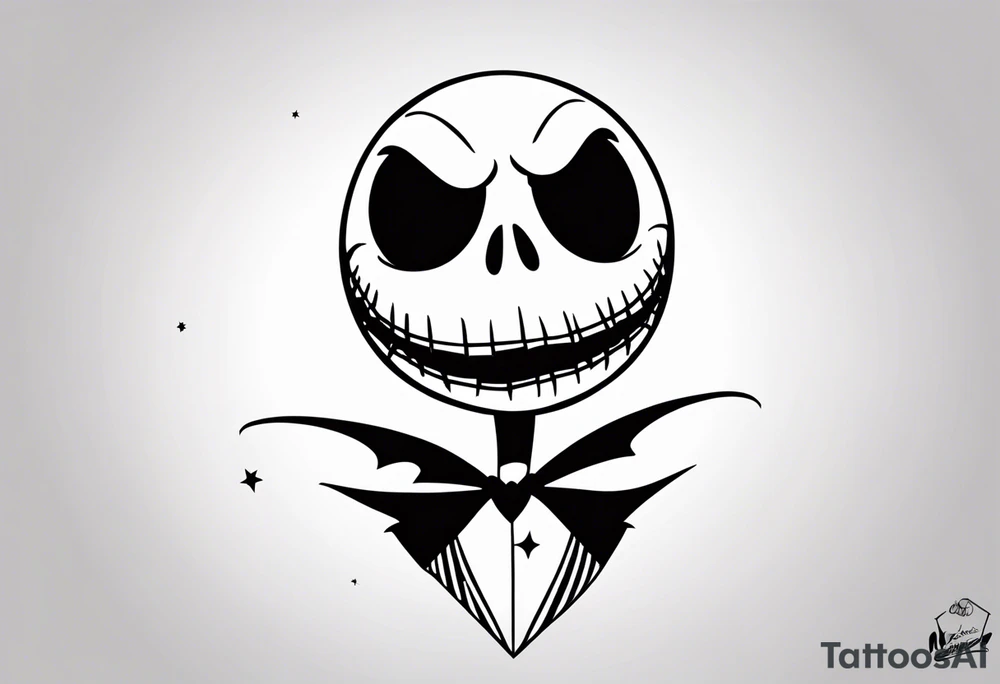 jack skellington minimalist tattoo tattoo idea